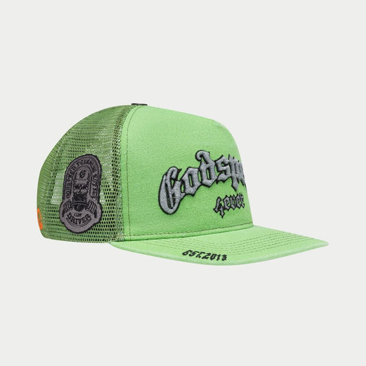 GODSPEED FOREVER TRUCKER HAT GREEN WASHED