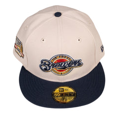 Milwaukee Brewers 40th Anniversary Beer Pack Collection Fitted Hat