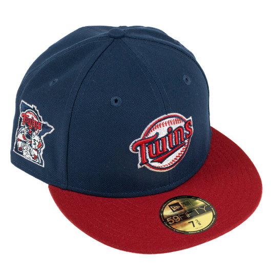 Minnesota Twins Twin State Sleeve Logo New Era Fitted Hat
