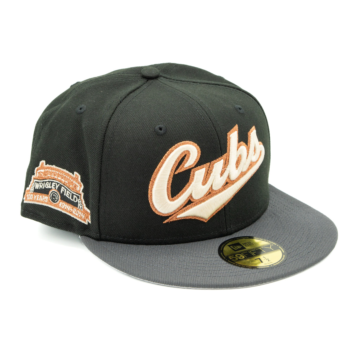 CHICAGO CUBS 100TH YEAR ANNIVERSARY COPPER CANYON COLLECTION NEW ERA FITTED HAT