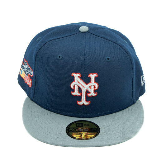 NEW YORK METS 1986 WORLD SERIES FLOCK CITY COLLECTION NEW ERA FITTED HAT