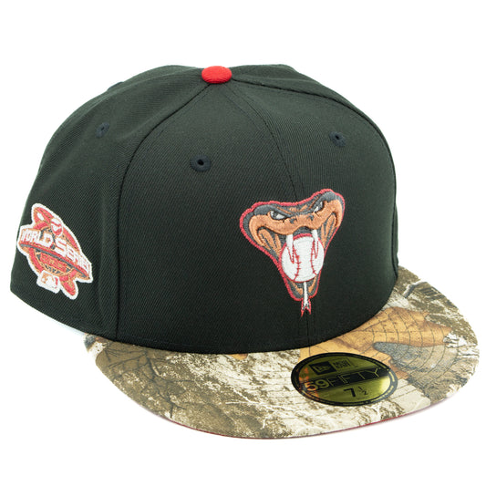 ARIZONA DIAMONDBACKS REAL TREE 2001 WORLD SERIES  LUCHA MADNESS NEW ERA FITTED HAT