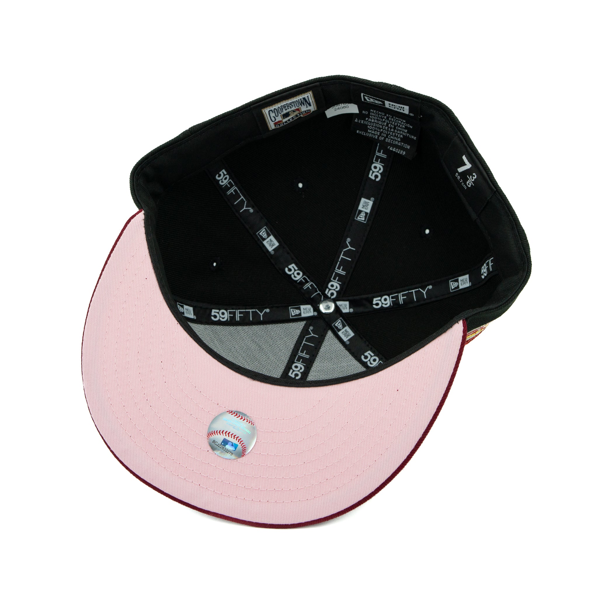 Exclusive New Era 59fifty Brown Black Chicago Cubs Pink Bottom popular Patch Size 7 7/8