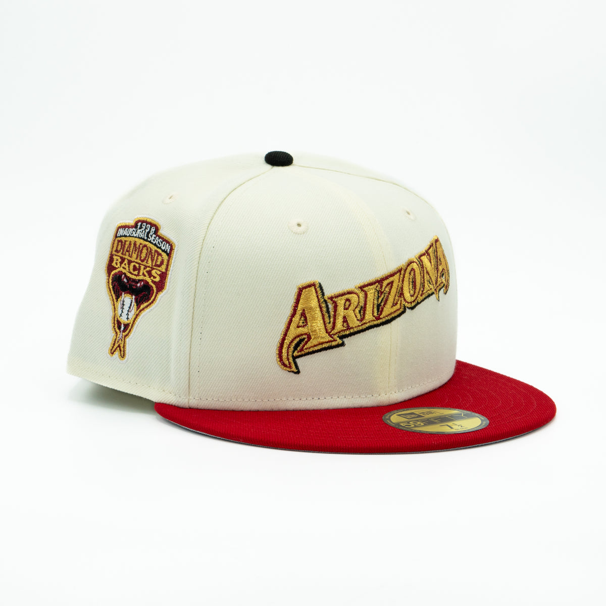 ARIZONA DIAMONDBACKS INAUGURAL SEASON GOLD RUSH COLLECTION NEW ERA FITTED HAT