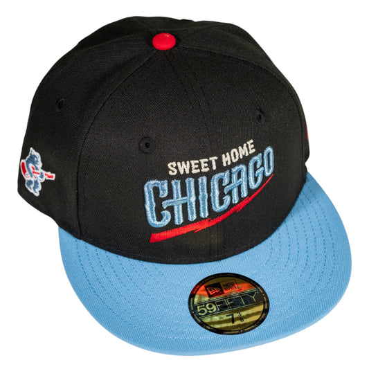 Chicago Cubs Bear Guitar Fitted Hat