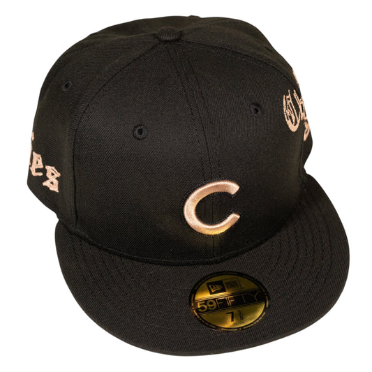 Chicago Cubs Gothic Lettering 59Fifty Fitted Hat