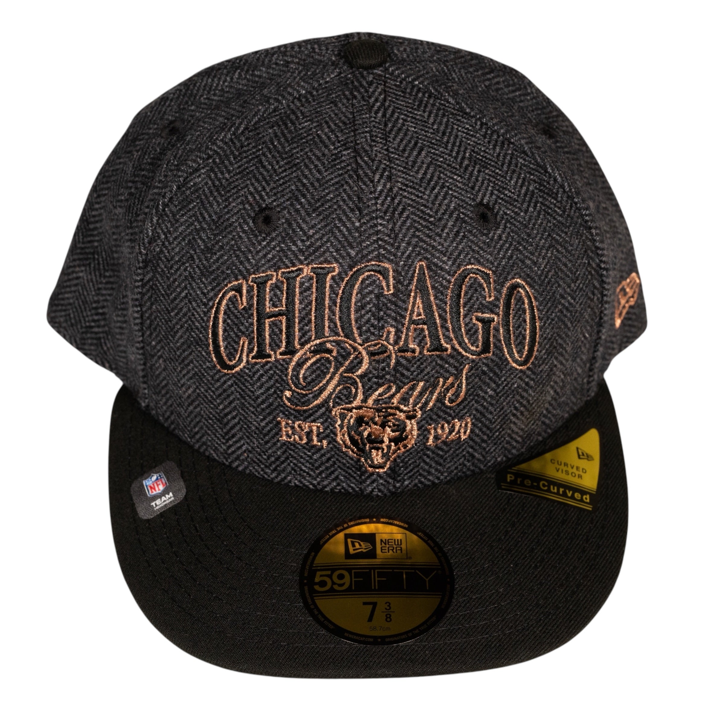 Chicago Bears Faux Wool New Era Fitted Hat