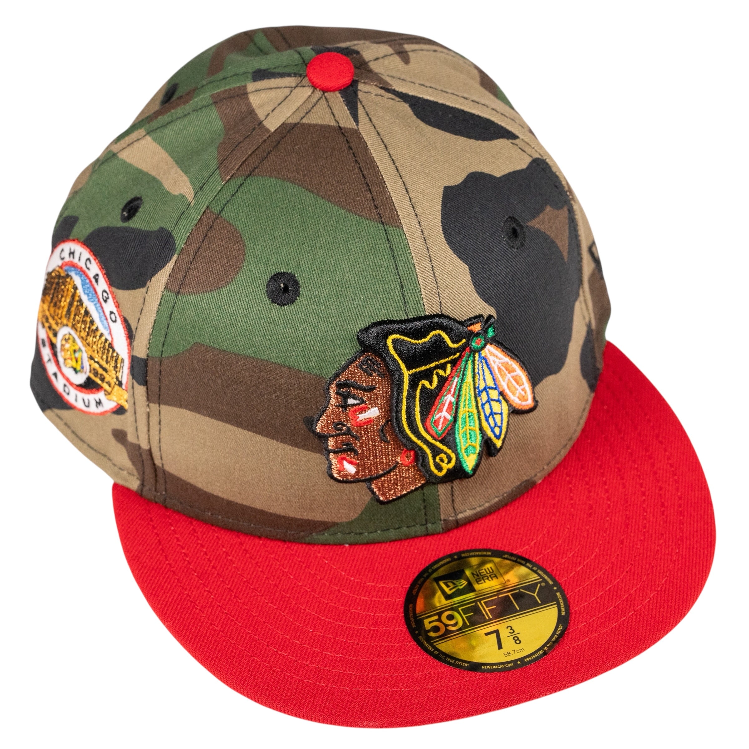 5950 Chicago Blackhawks Chicago Stadium Combat Camo Collection Fitted Hat
