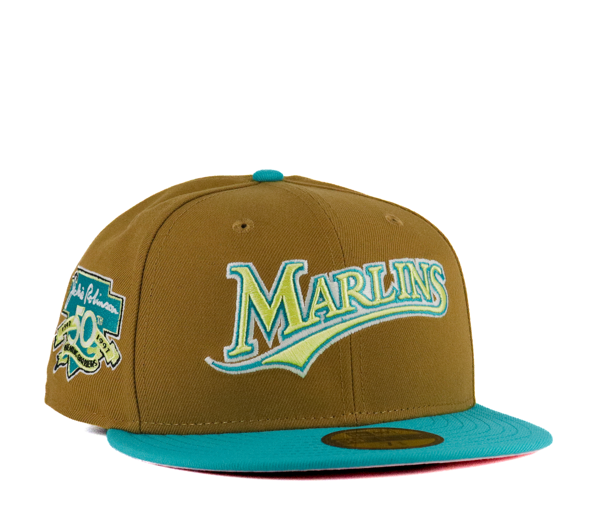 FLORIDA MARLINS JACKIE ROBINSON 50TH ANNIVERSARY SUMMER SELECT 59FIFTY NEW ERA FITTED HAT