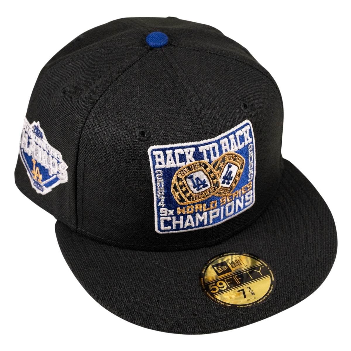 Los Angeles Dodgers Back To Back World Series Champion Fitted Hat