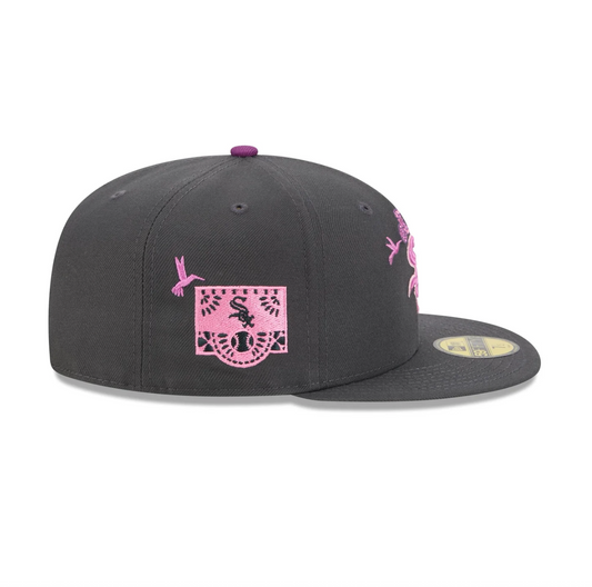 Chicago Blackhawks Day of the Dead Graphite 59FIFTY Fitted Hat