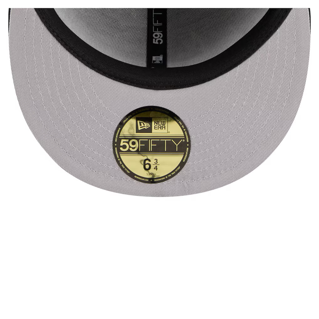 Men's MLB New Era Black All Over Embrodieried Patch  59FIFTY Fitted Hat